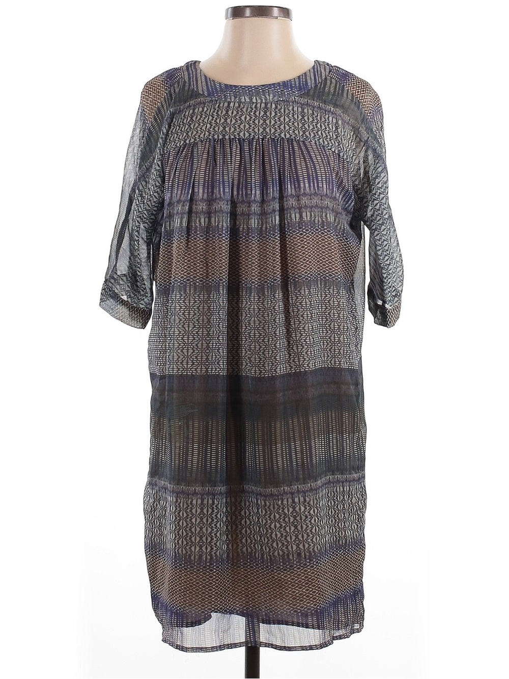 Anthropologie One September Silky Boho Shift Dress Roomy Lightweight Casual XXSP